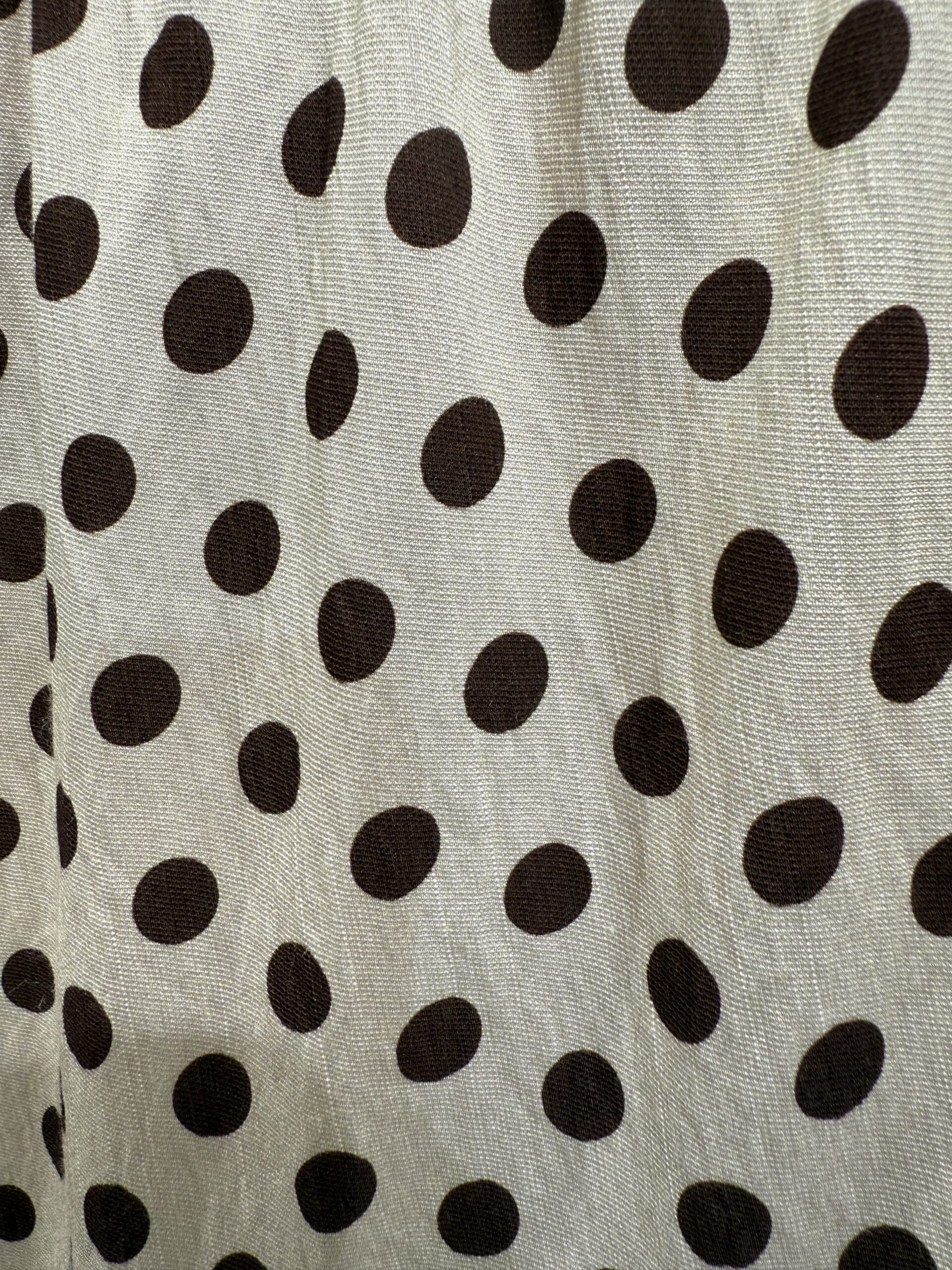 COMPRAR FALDA LUNARES BEIGE LARGA ASIMETRICA