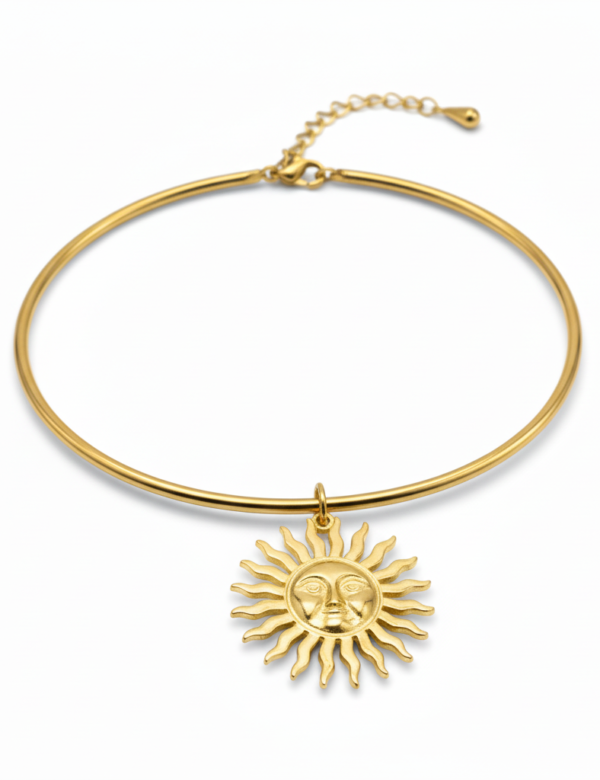 COMPRAR COLLAR ACERO INOXIDABLE RIGIDO SOL MUJER