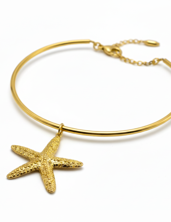 COMPRAR COLLAR ACERO INOXIDABLE RIGIDO ESTRELLA MUJER