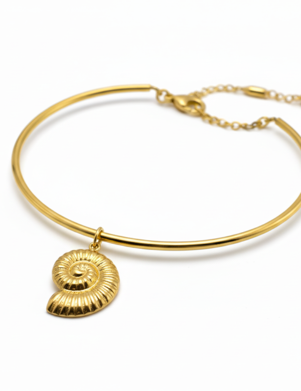 COMPRAR COLLAR ACERO INOXIDABLE RIGIDO CARACOL MUJER