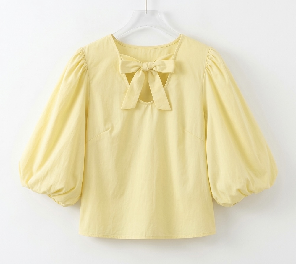 COMPRAR CAMISA MUJER VERANO PRIMAVERA LAZO MANGA ABULLONADA ELEGANTE CASUAL ROMANTICA