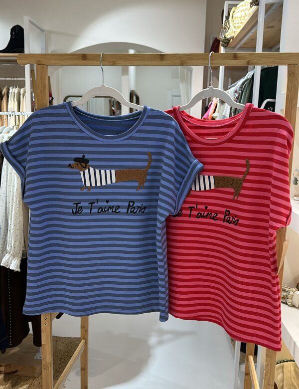 COMPRAR Sudadera Elody rayas, sudadera mujer parisina, sudadera perro salchicha, sudadera fina cuello redondo, moda parisina chic 2026 MUJER RAYAS